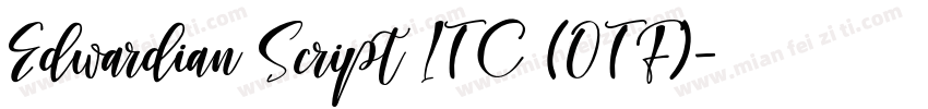 Edwardian Script ITC (OTF)字体转换